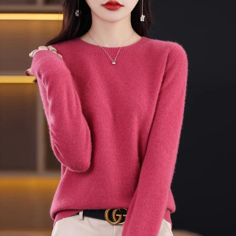 Suéter Feminino Basic Confort 100% Merino Wool