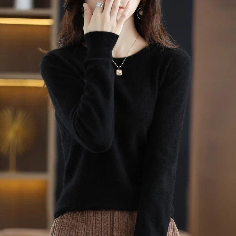 Suéter Feminino Basic Confort 100% Merino Wool