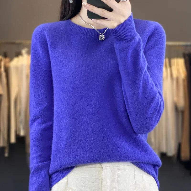 Suéter Feminino Basic Confort 100% Merino Wool