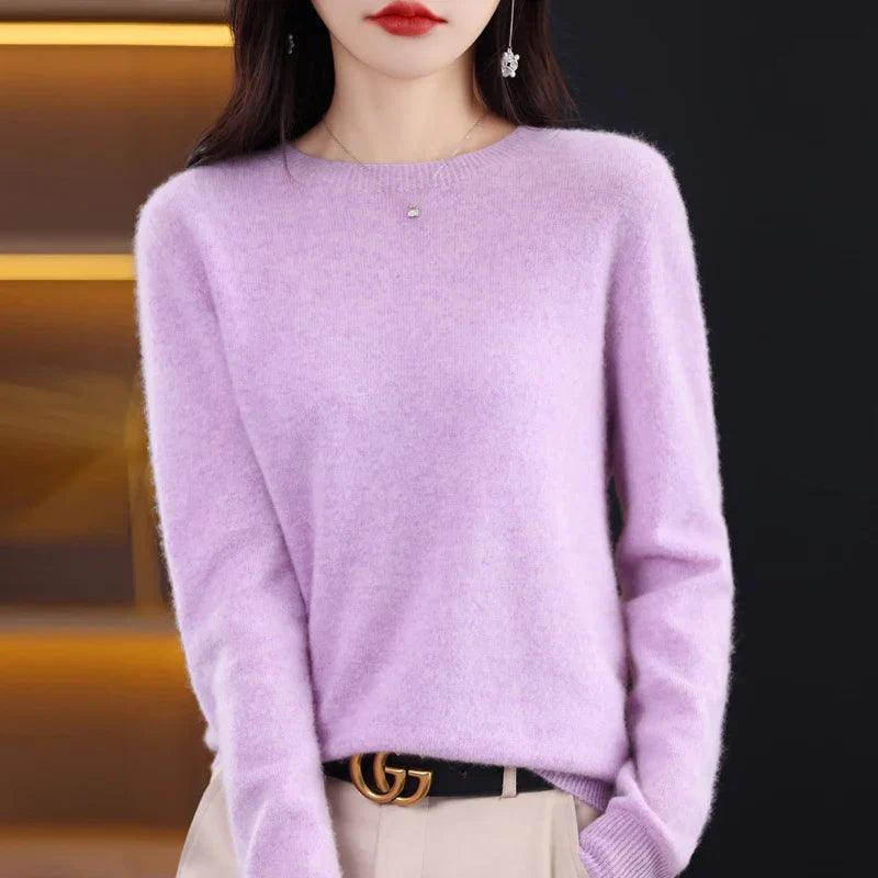 Suéter Feminino Basic Confort 100% Merino Wool