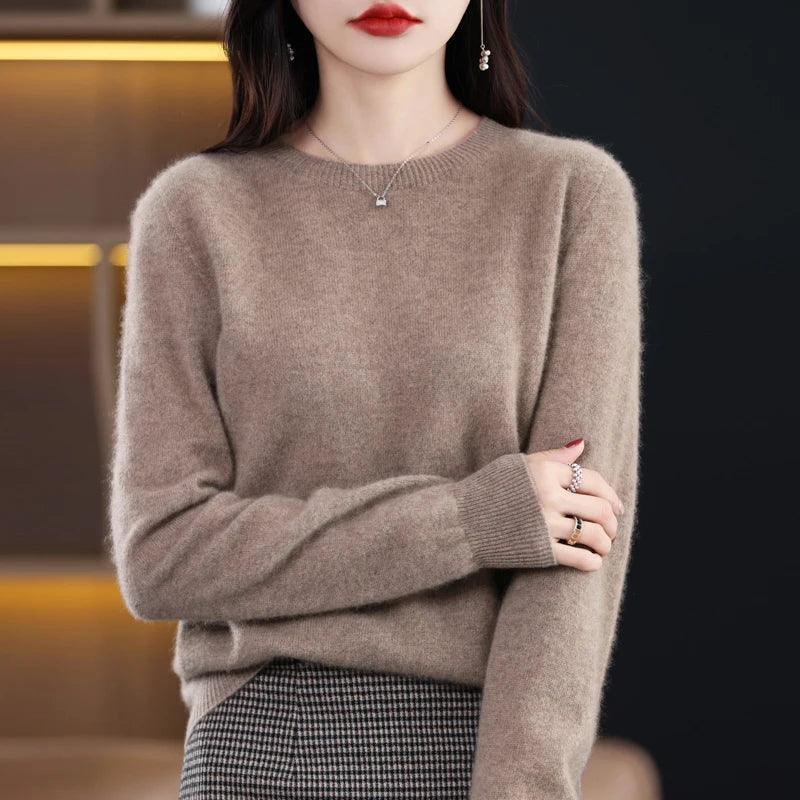 Suéter Feminino Basic Confort 100% Merino Wool