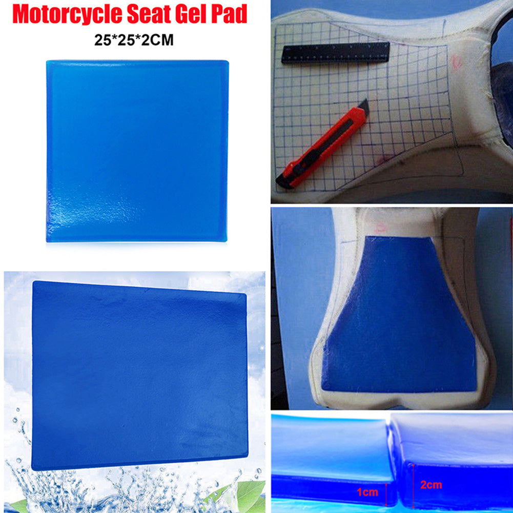 Motorcycle Seat Gel Pad Shock Absorption Mat Motorbike Scooter Comfortable Soft