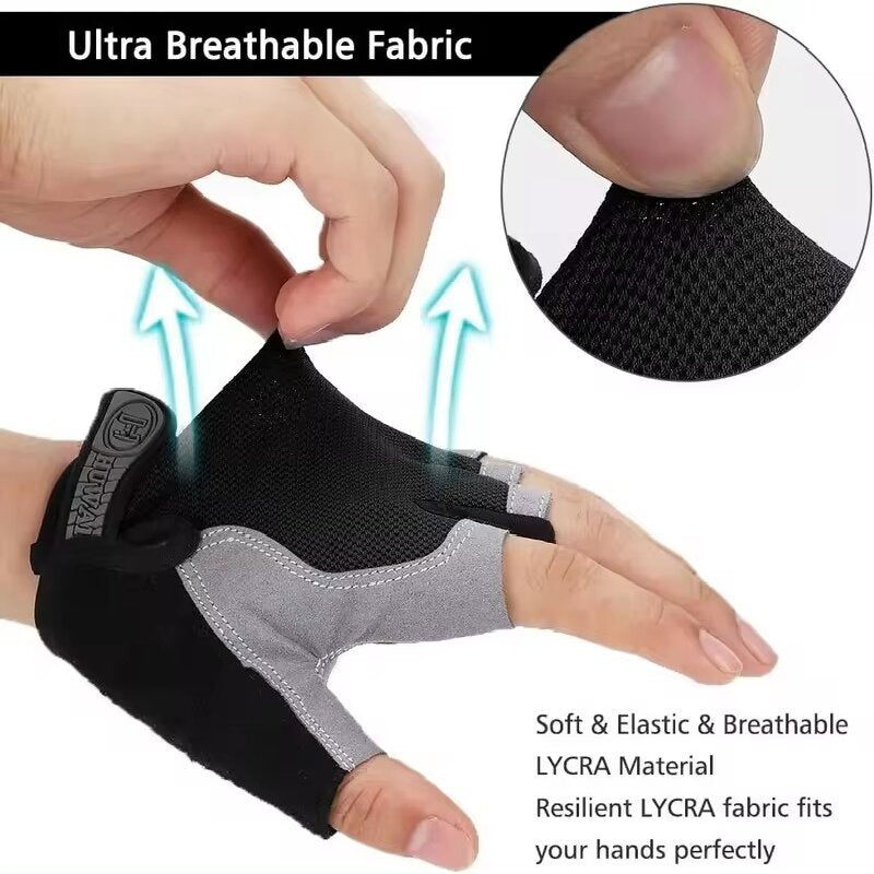 Unisex Sports Half Finger Gloves for Outdoor Cycling And Mountaineering Breathab