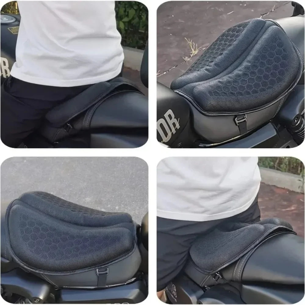 Motorcycle Seat Cushion 3D Honeycomb Anti-slip Motorcycle Gel Seat Cushion Moto