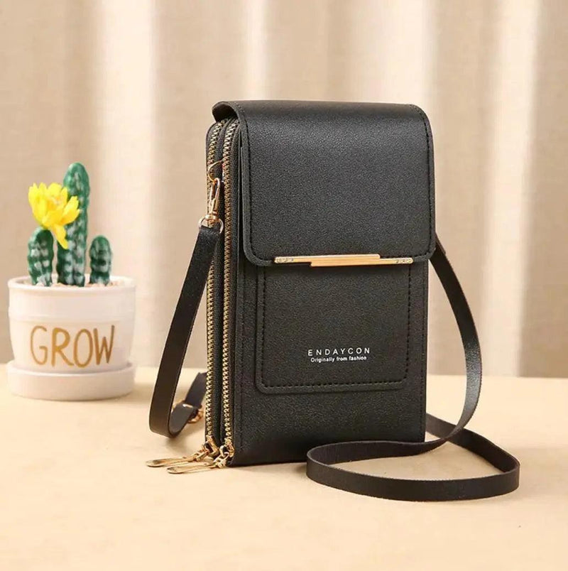 Bolsa Crossbody em Couro Legítimo (porta celular)  + FRETE GRÁTIS